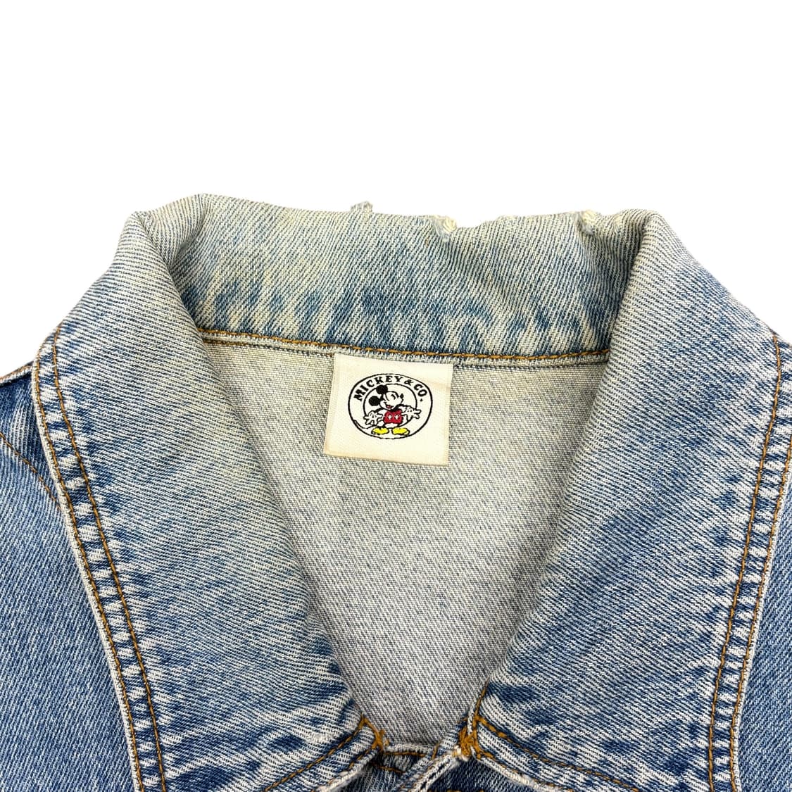 (XL) 90s 디즈니 미키마우스 데님 자켓 청자켓 상품이미지5