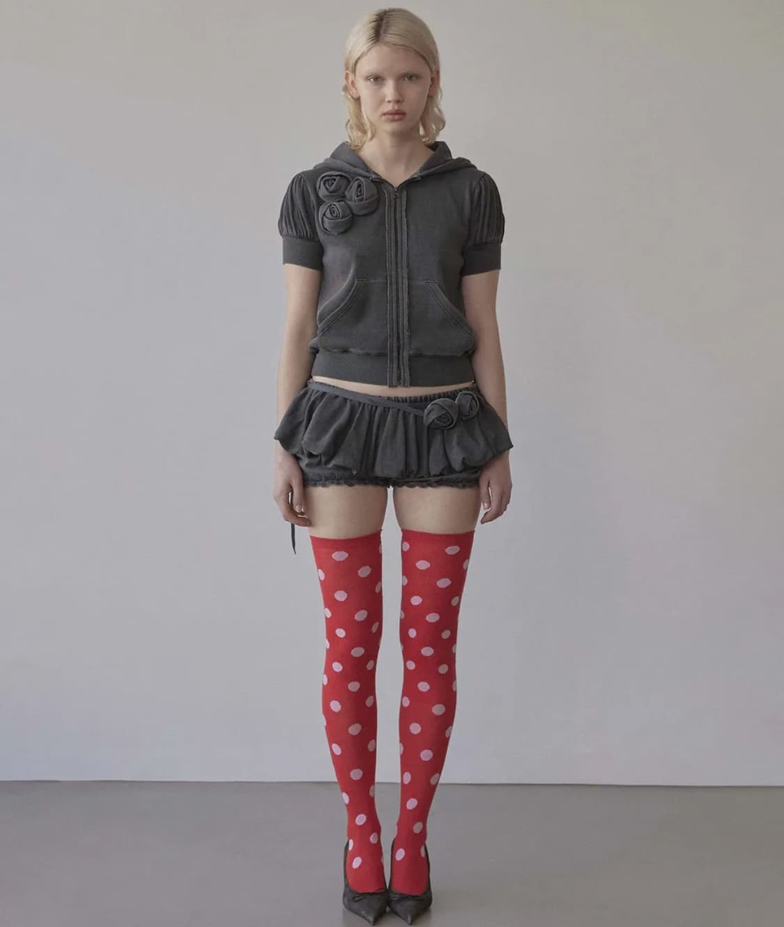 스컬프터 Washed Rose Bloomer Skort Charcoal 상품이미지1