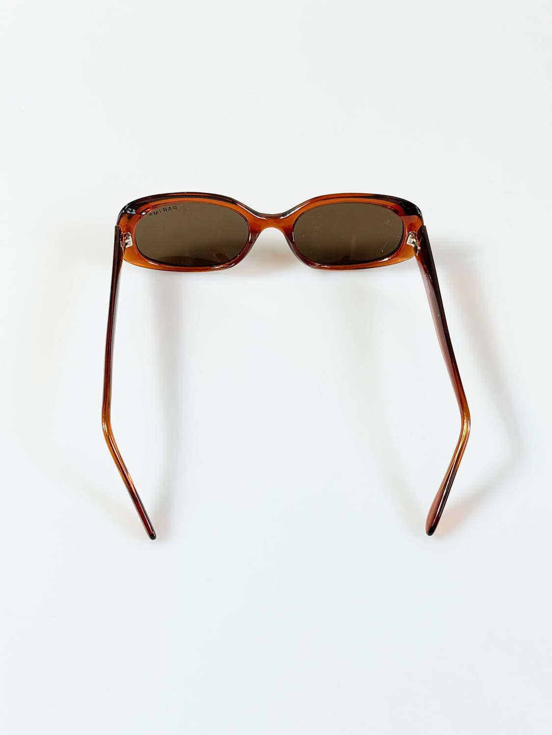 90s PARIM 엠버브라운 볼드 스퀘어 빈티지 선글라스 상품이미지5