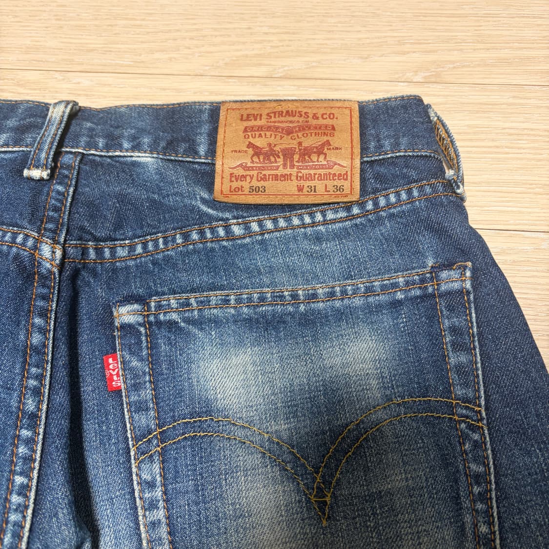 일본판)리바이스 503 LVC 90s 컷팅진 셀비지라인  상품이미지5