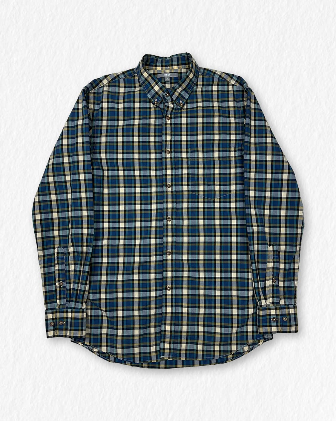 유니클로 블루체크 셔츠 상품이미지1