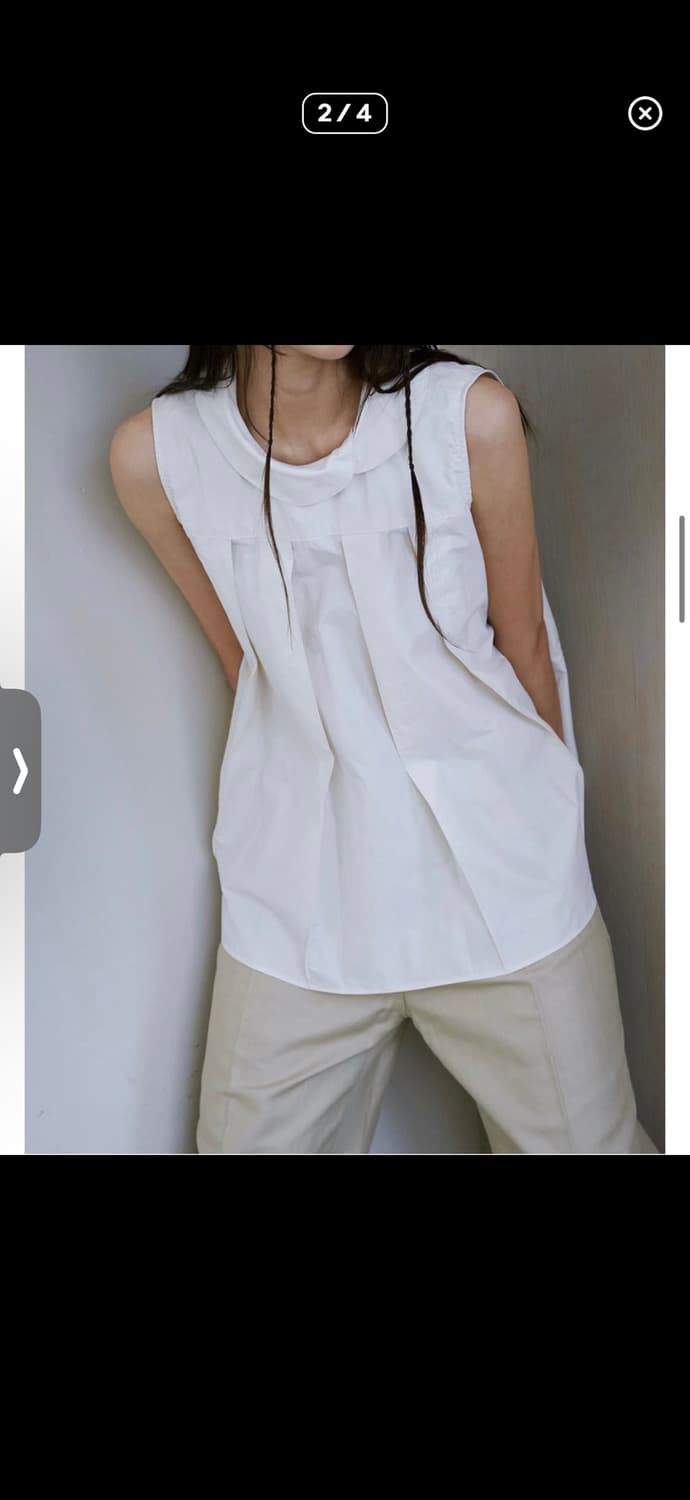 Ouro 아우로 FRONT COLLAR BLOUSE 아이보리 상품이미지2