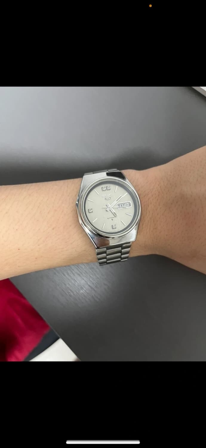 세이코5 오토매틱 시계 실버 상품이미지4