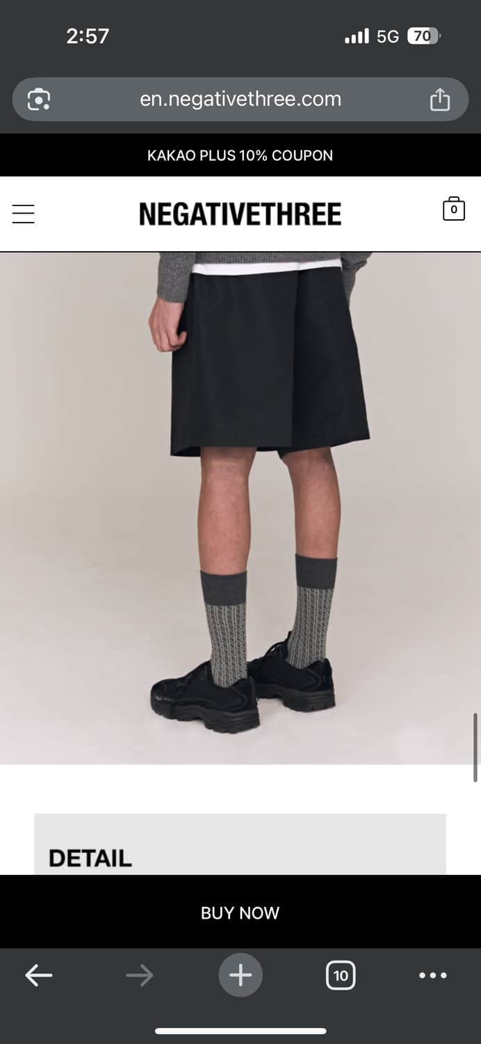 Negativethree 커브드 레이스 스니커즈 상품이미지3