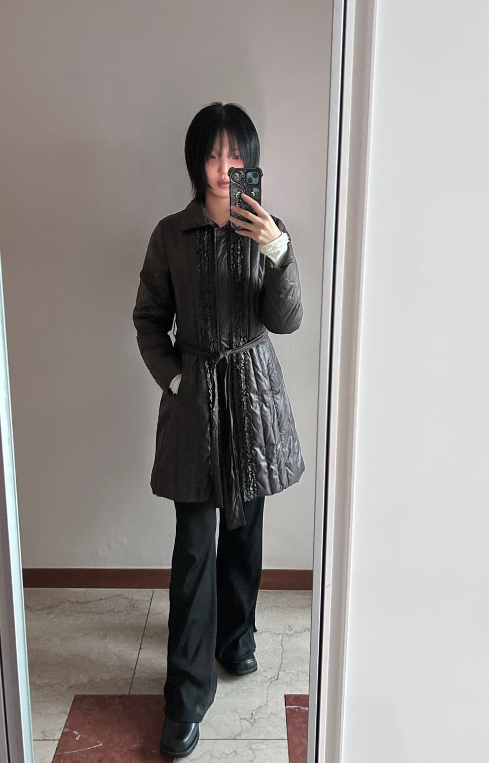 Frill Quilted Coat 상품이미지2