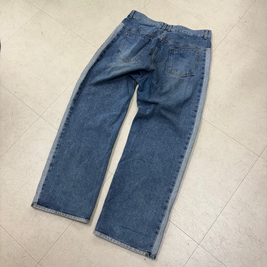 빈티지 패치워크 와이드 데님 팬츠 상품이미지3