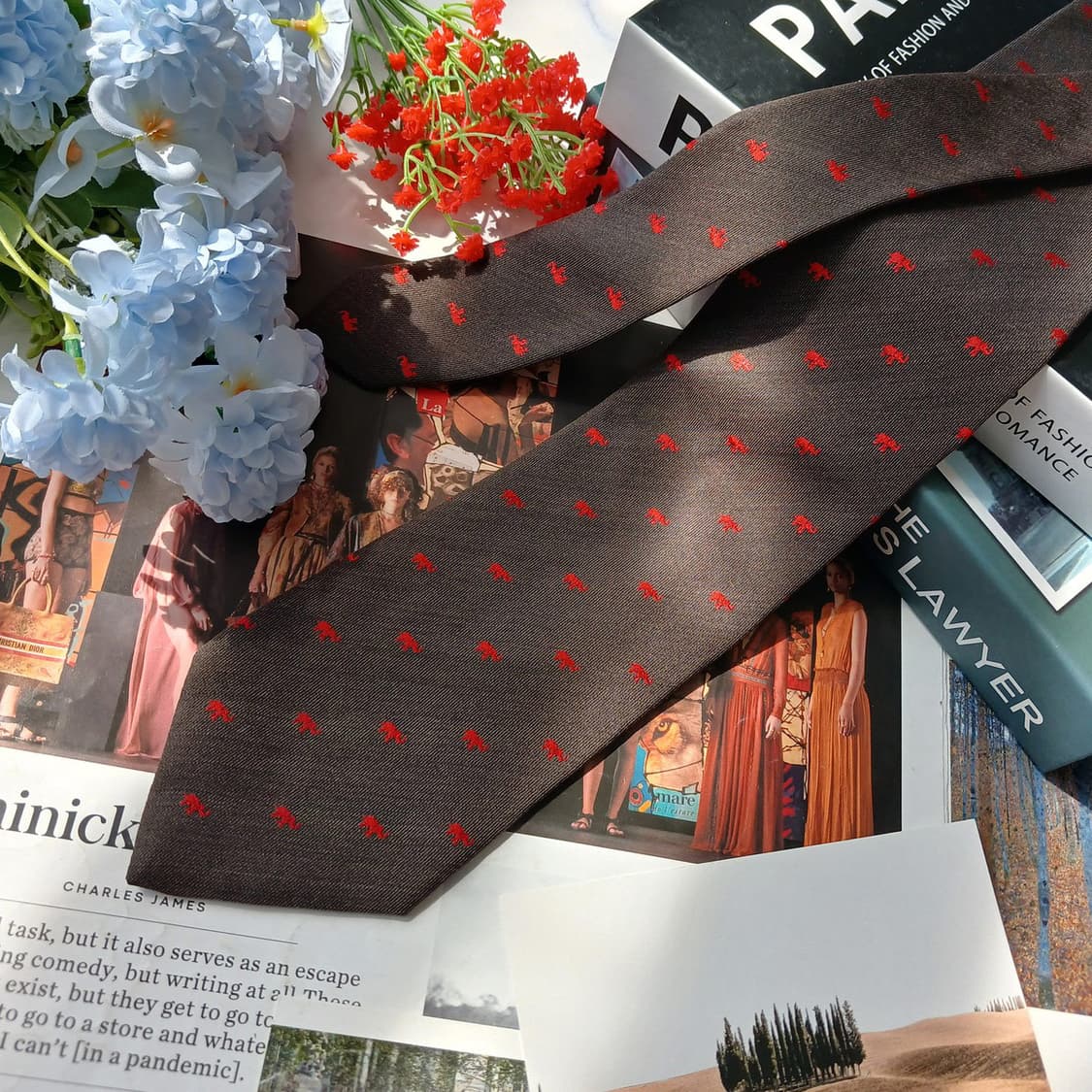 에르메네질도 제냐 브라운 코끼리 자카드 넥타이 9cm A+등급 E893
 상품이미지4