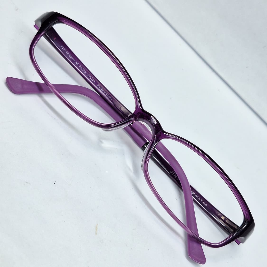 JINS 진스 PC-14A-001M 퍼플 초경량 안경테 53mm/일본 수 상품이미지1