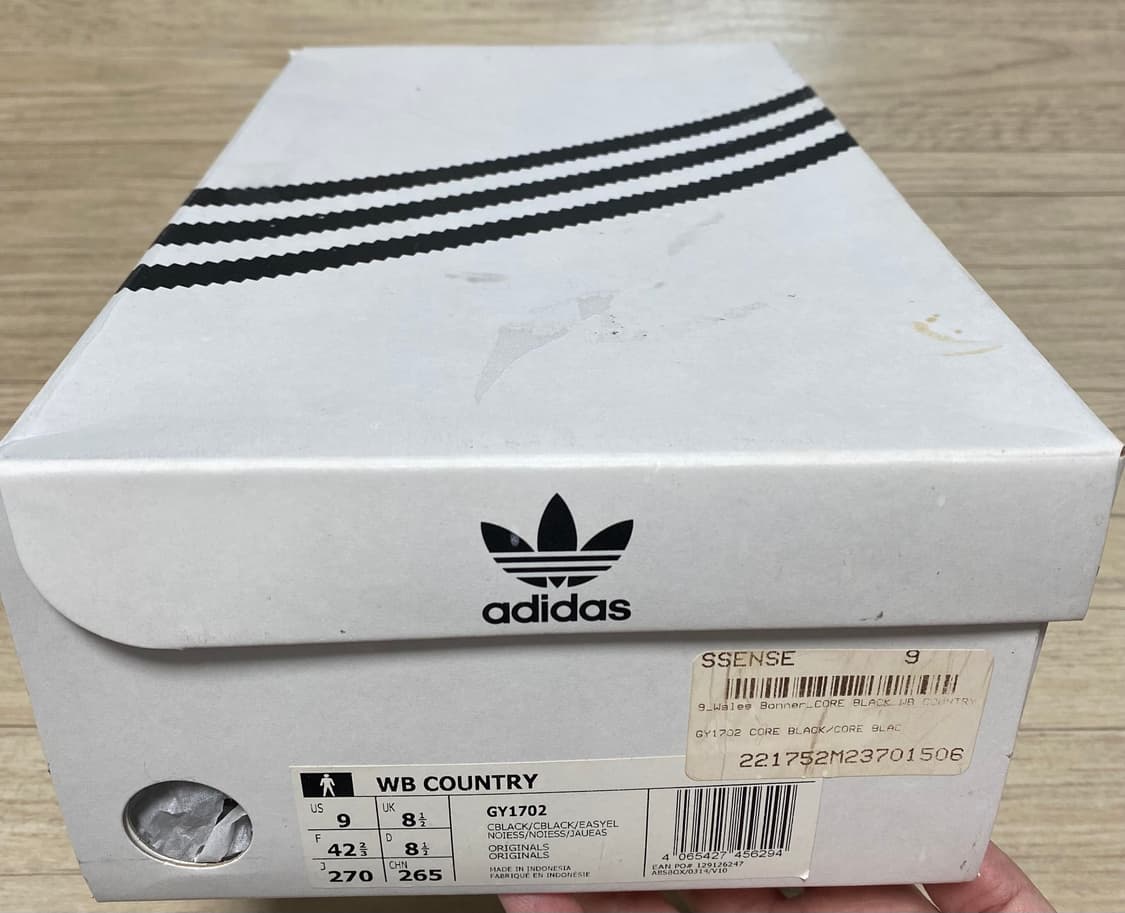 [270] 아디다스 x 웨일즈보너 컨트리 코어 블랙 상품이미지10