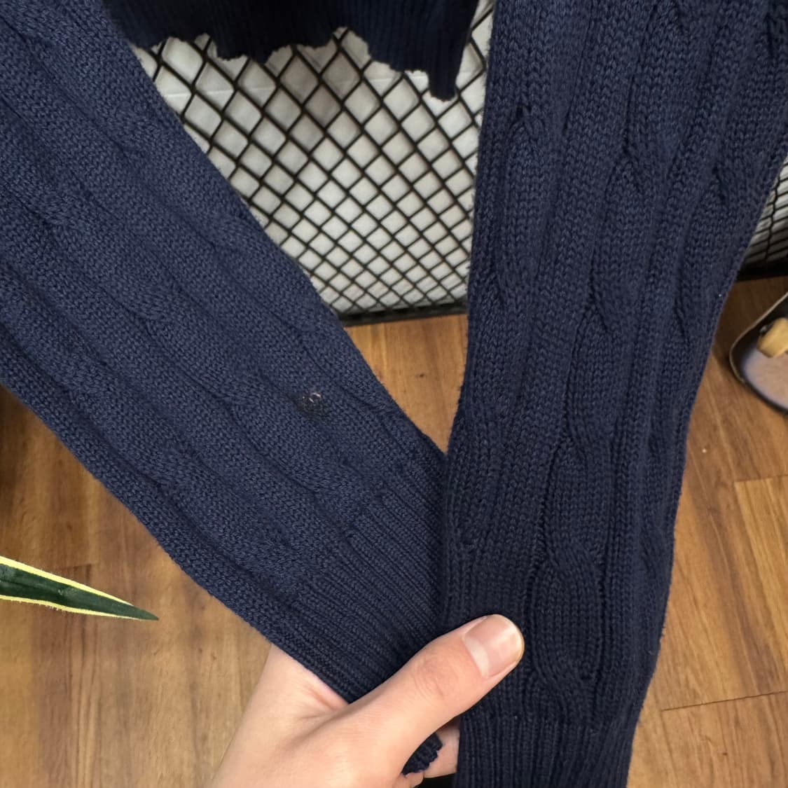 폴로 랄프로렌 케이블 니트 레드 포니 로고 포인트 네이비 상품이미지8