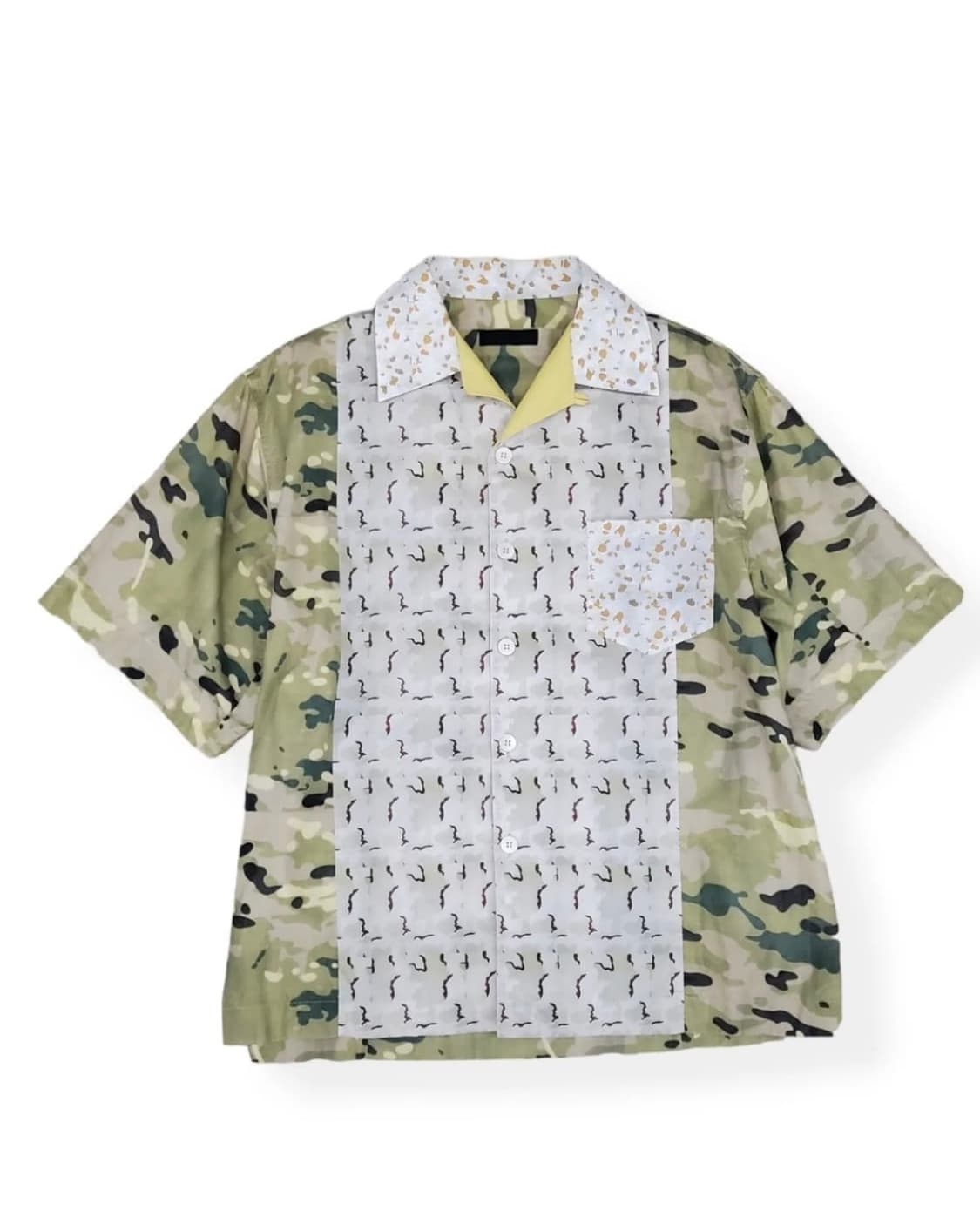 Prada floral camp 카모 반팔 셔츠 상품이미지1