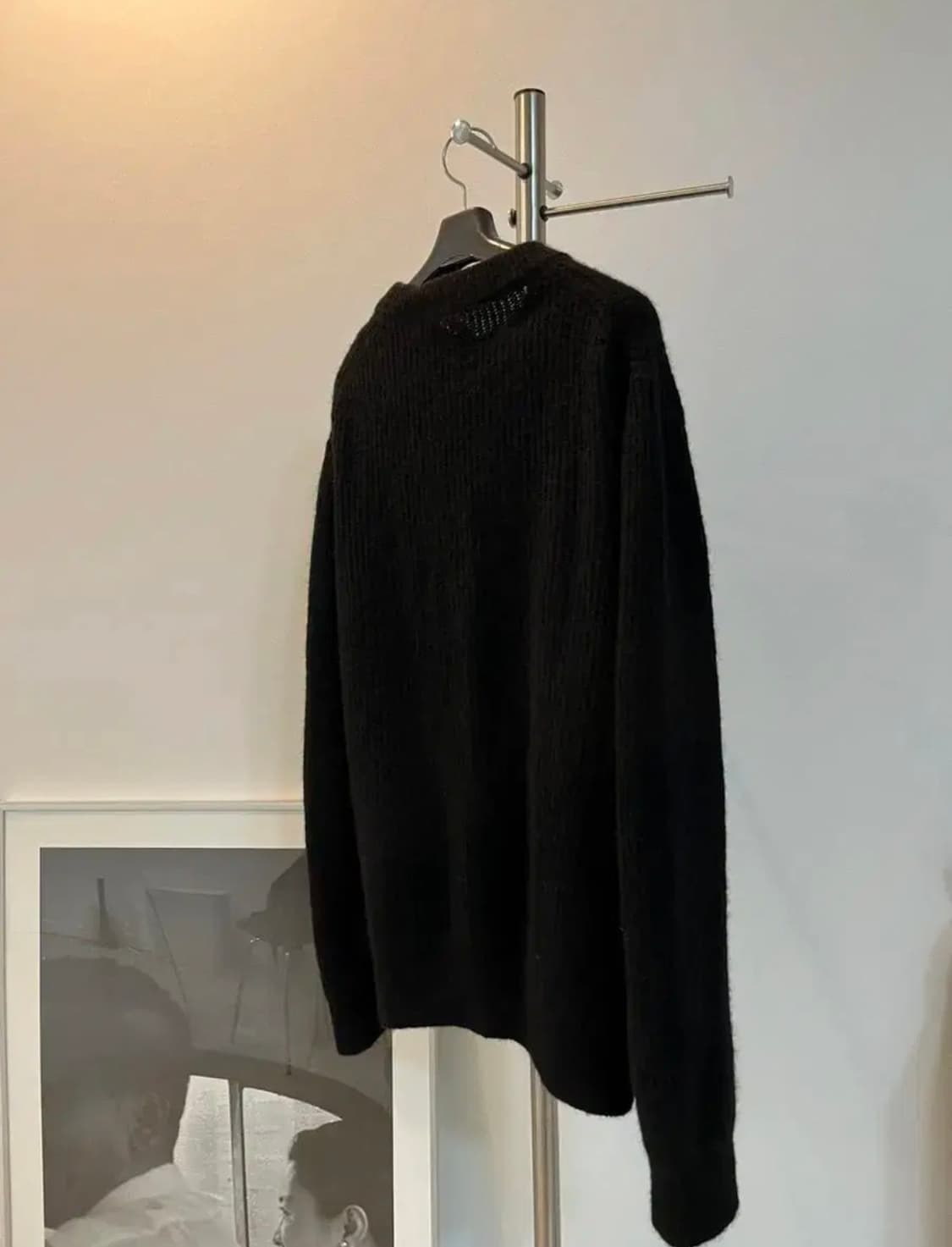 선플라워 알파카 모헤어 니트 블랙 상품이미지2