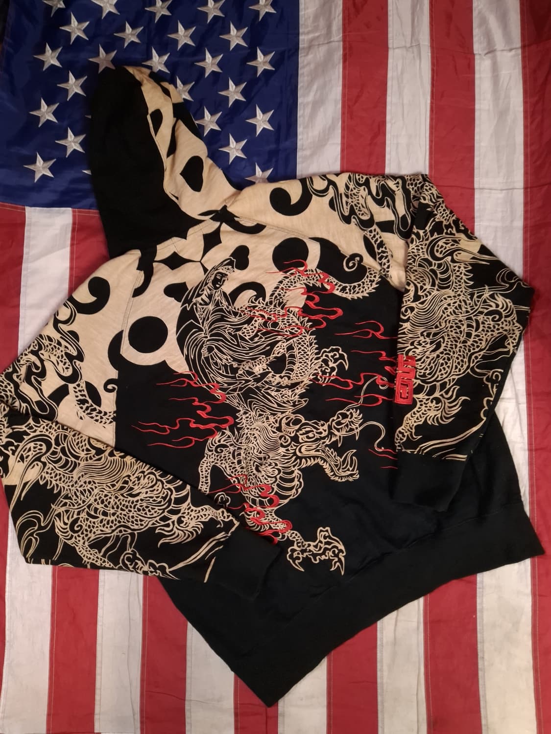 오리지날 카라쿠미 타마시 오리엔탈 드래곤 후드집업 상품이미지9