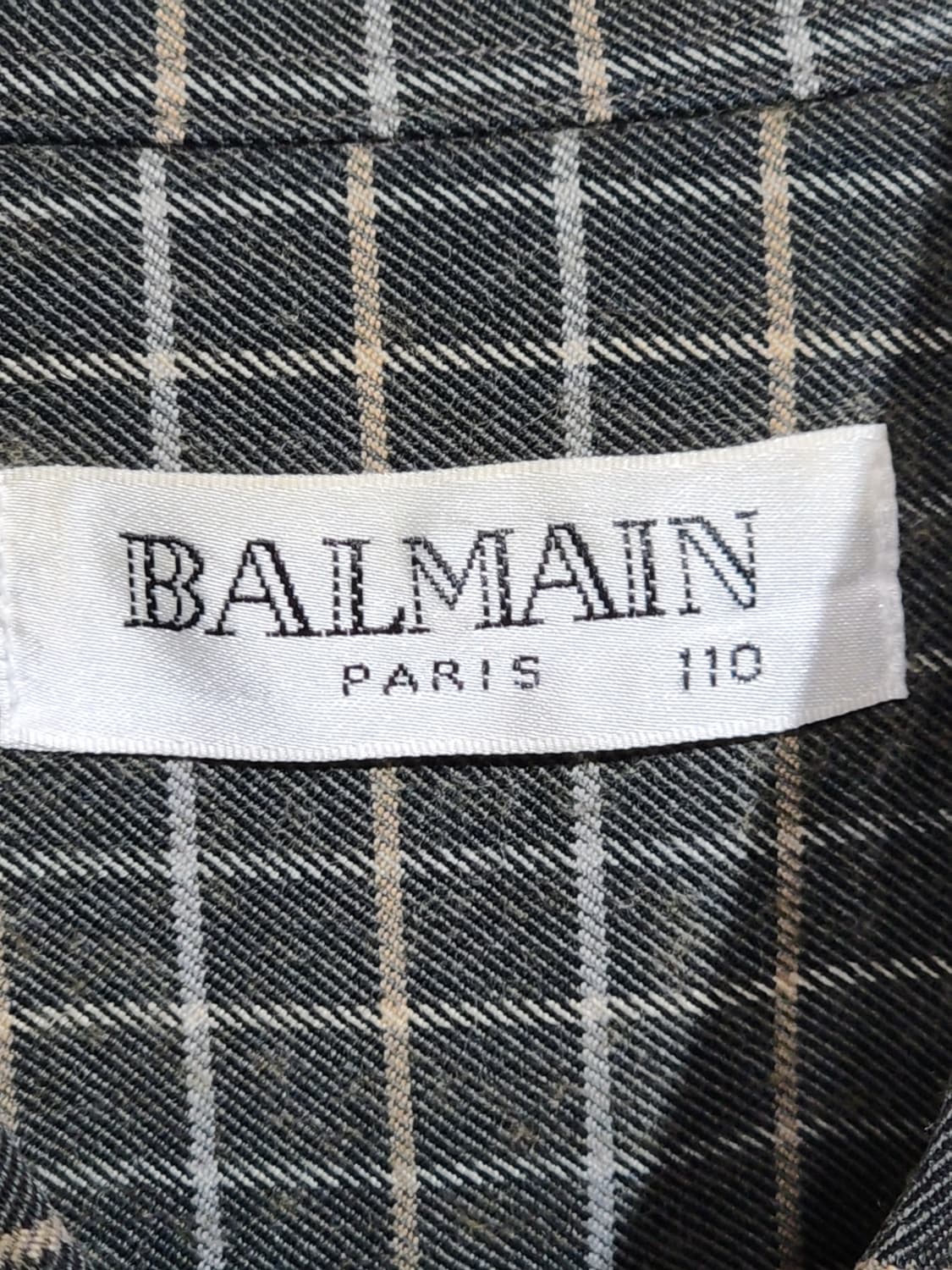 (105) 발망 남방 체크 셔츠 로고 포켓 국내판  상품이미지3