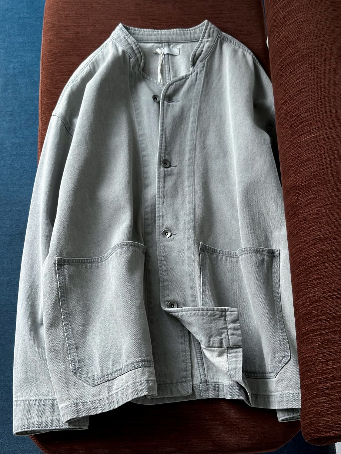 Ice Denim stand collar work jacket 상품이미지2
