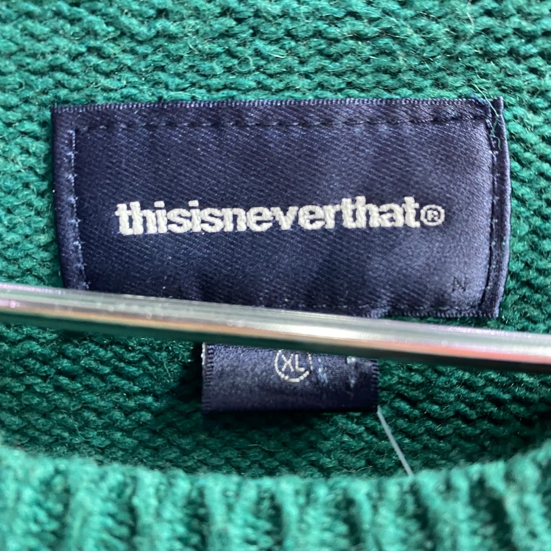 디스이즈네버댓 빅로고 그린 니트 맨투맨 B4014 상품이미지4