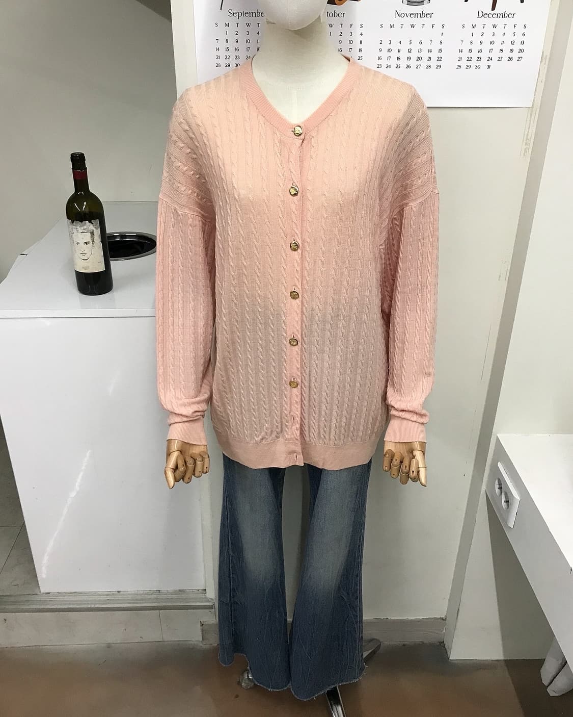 버버리 울 라운드 금장 케이블 가디건 상품이미지7