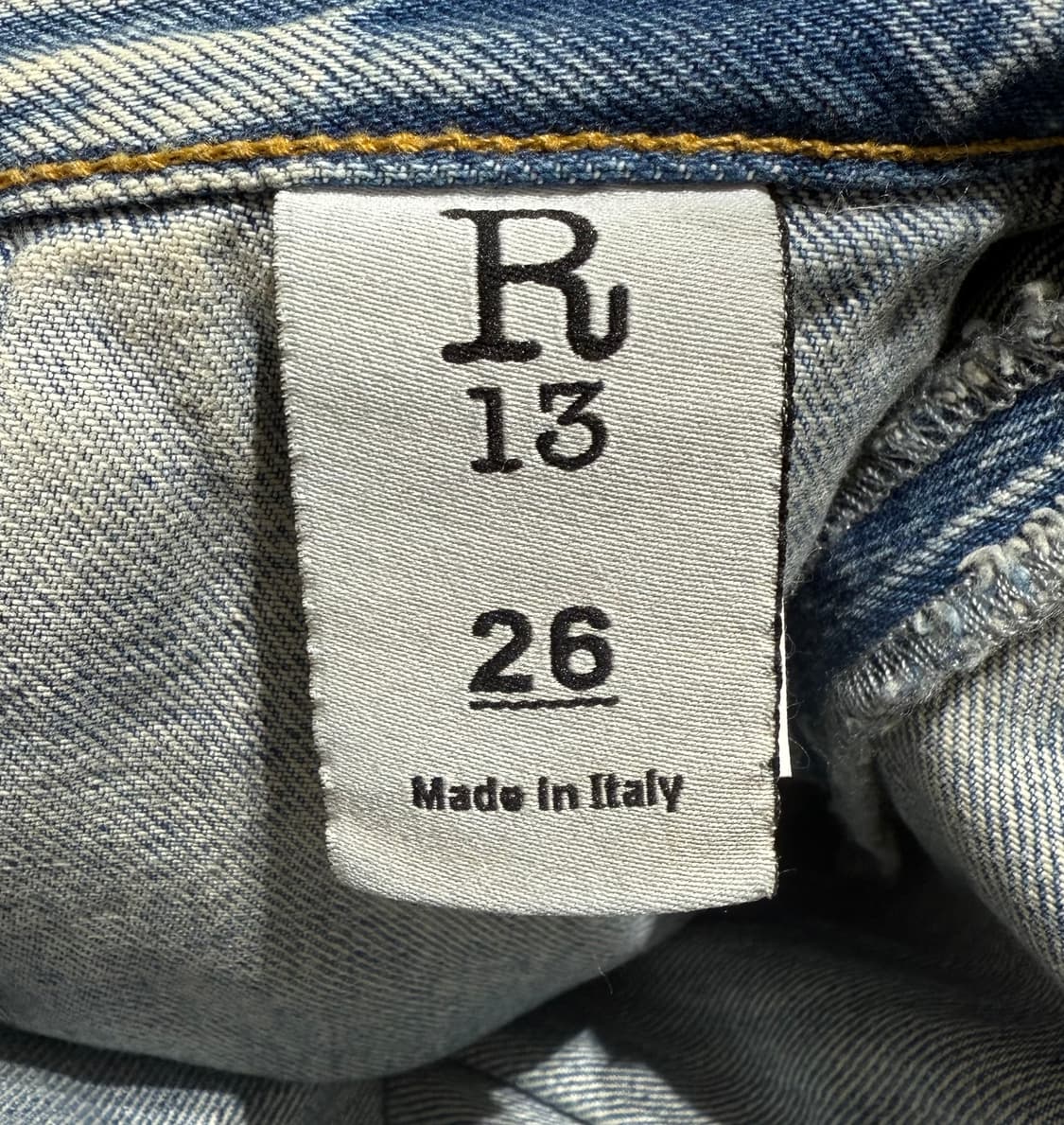 R13 블루 더블 클래식 쉐어드 헴 데님 팬츠 상품이미지7