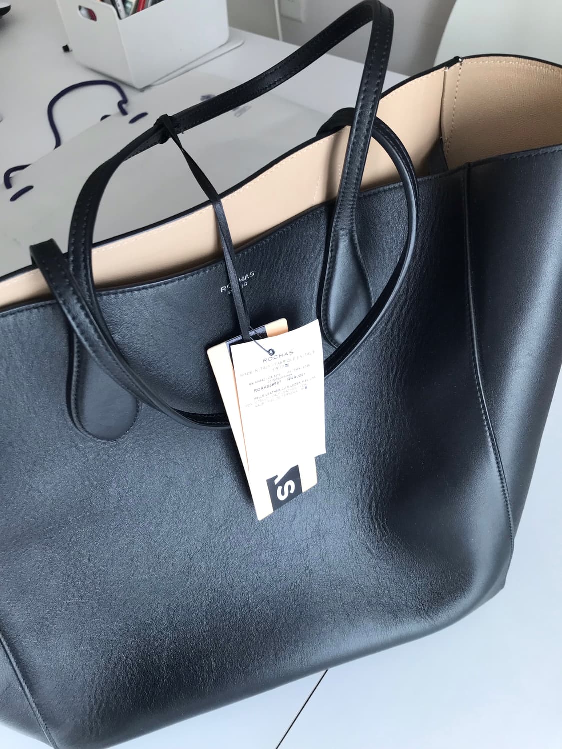 로샤스 토트 새상품 블랙  상품이미지7