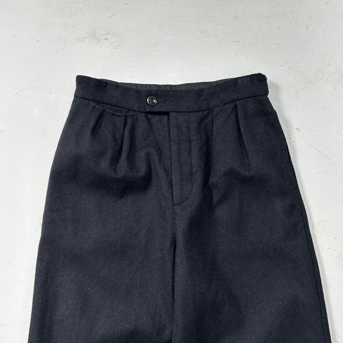 MHL 네이비 울 와이드팬츠 상품이미지2