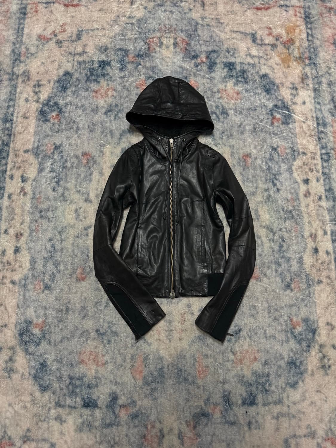 Moussy 00s lamb skin hood jacket 상품이미지2