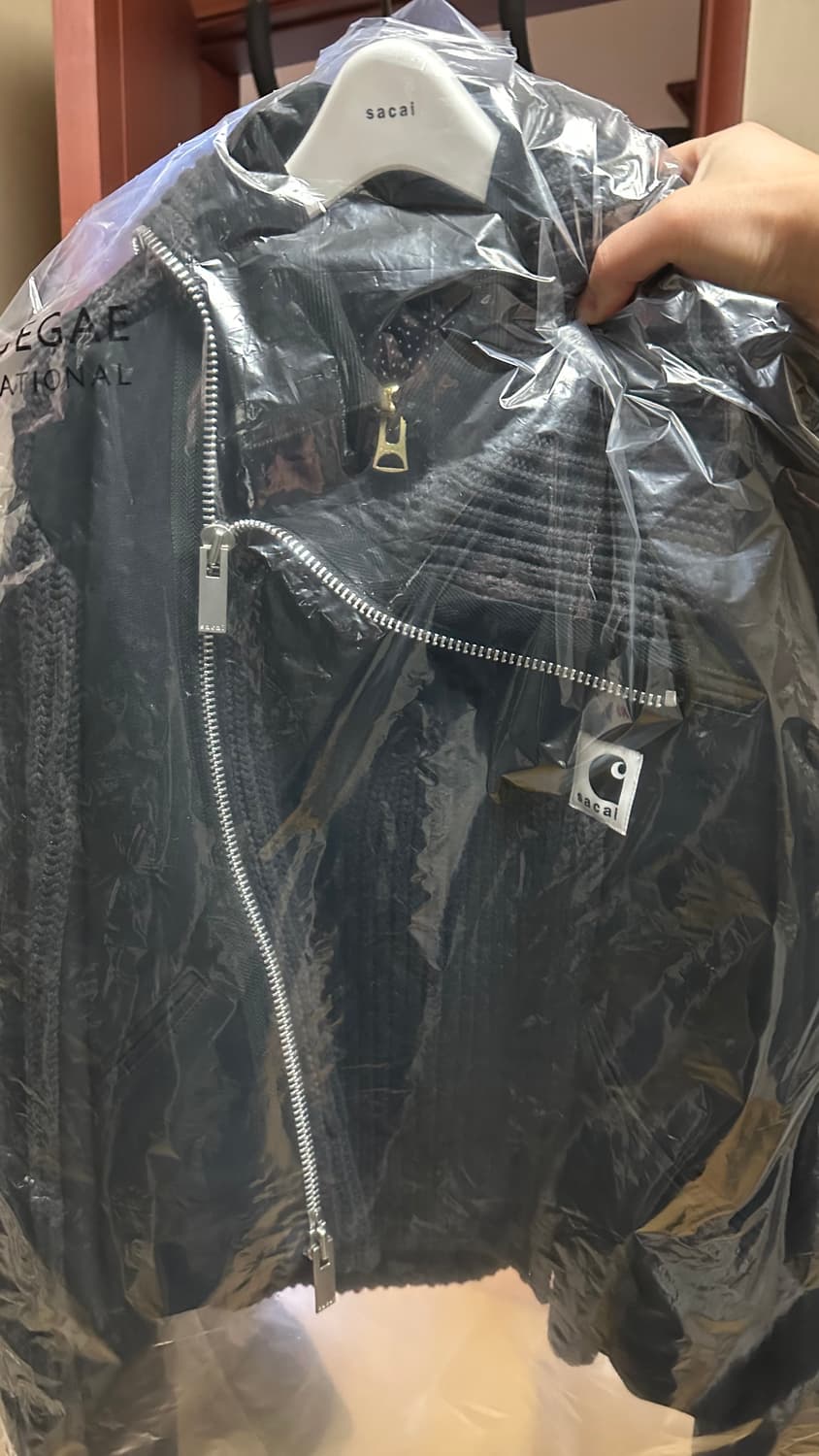 사카이X칼하트 25Aw 울 니트 블루종 상품이미지1