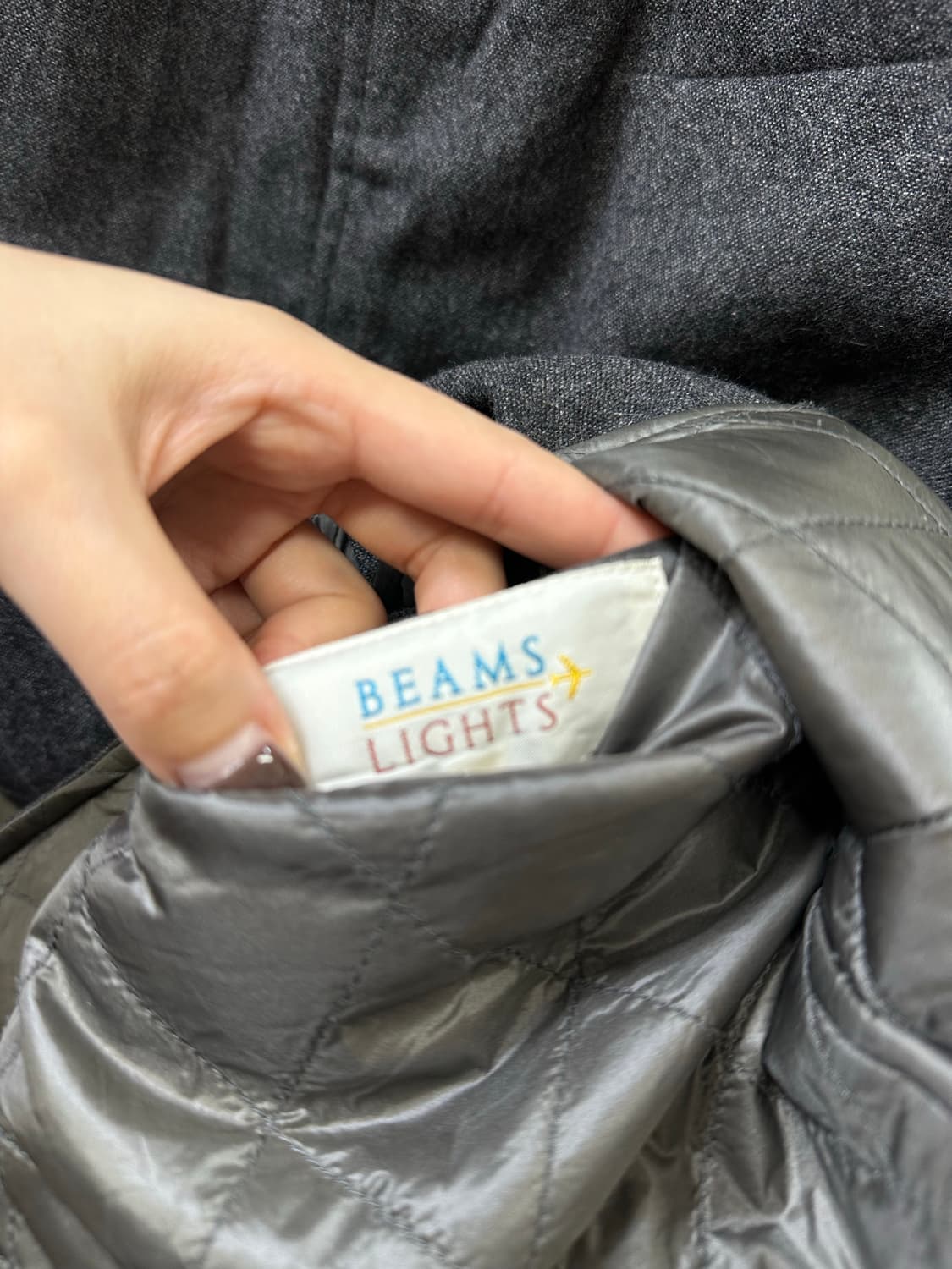 일본빈티지 빔즈 BEAMS LIGHTS 리버시블 퀼팅 코트 상품이미지6