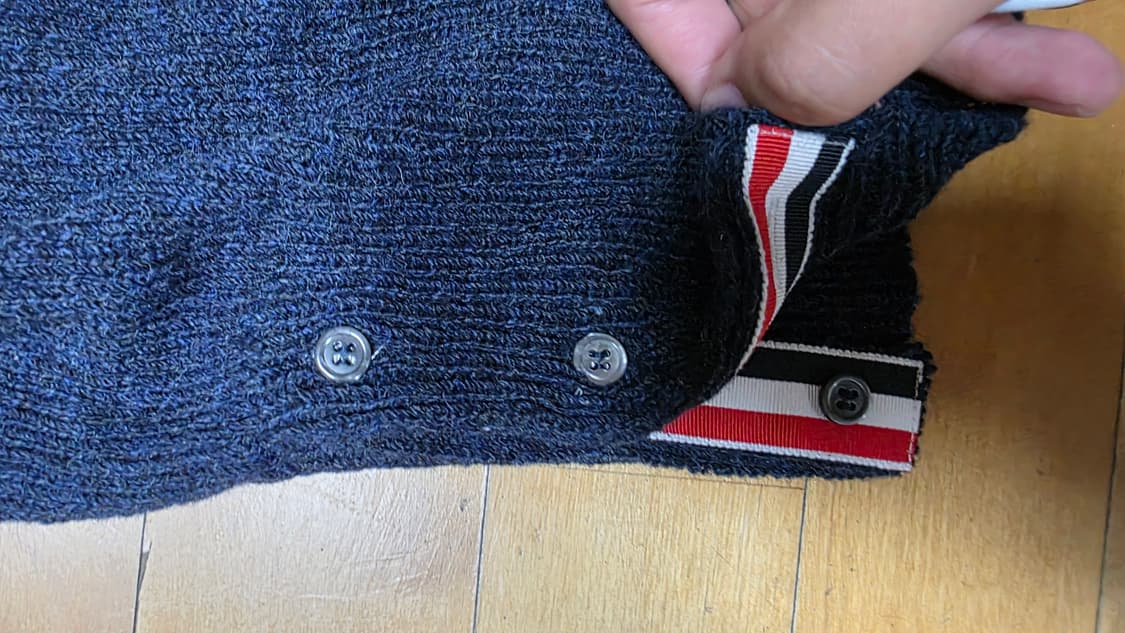 [새상품급,5]톰브라운 셰틀랜드 니트 네이비 상품이미지8