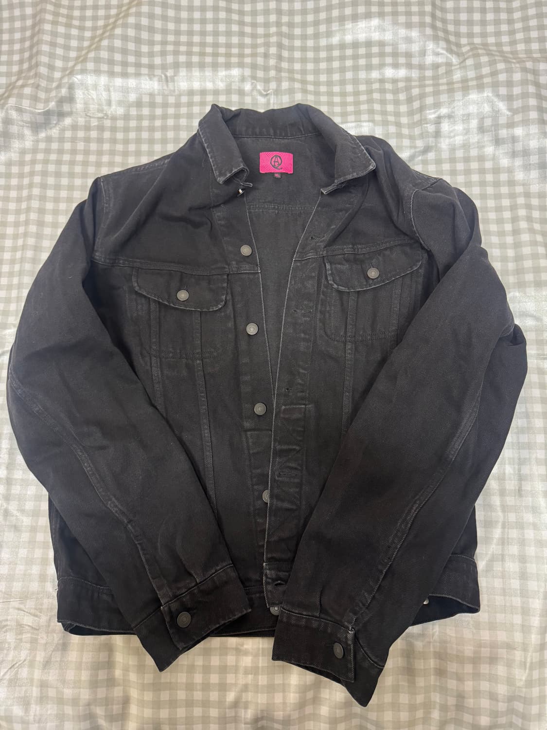 [XL] 알버트 체 x AQ 리플렉션 트러커 자켓 블랙 상품이미지2