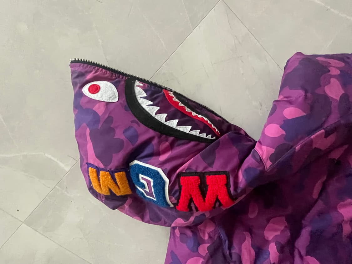 베이프 카모 퍼플 샤크패딩 상품이미지4