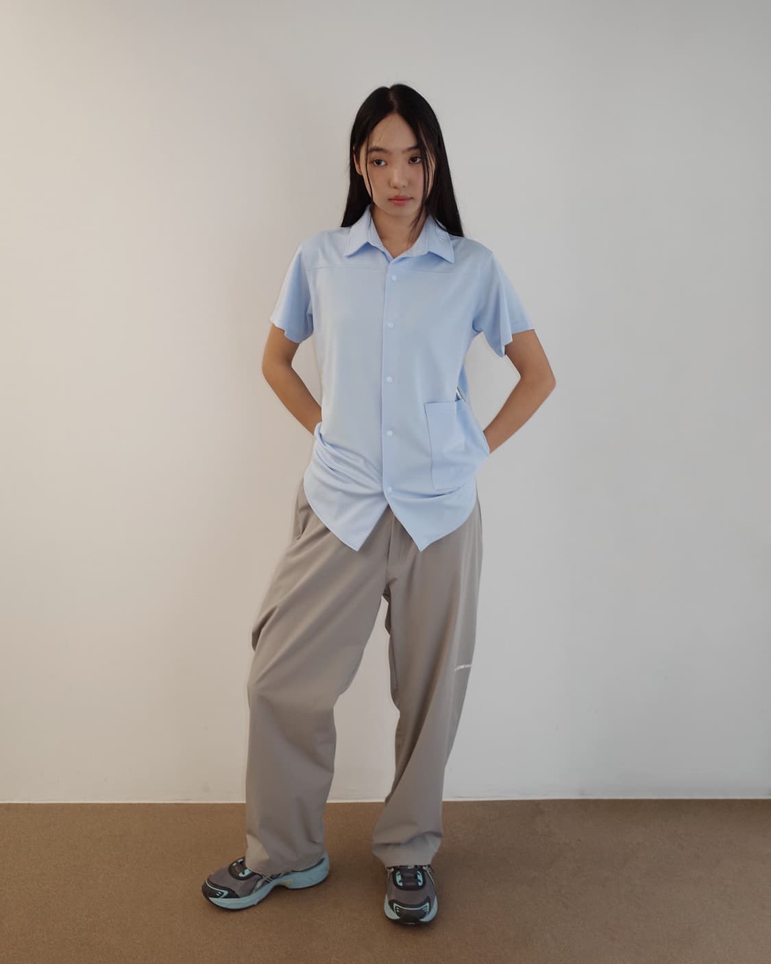 26-002 NYLON PANTS (LIGHT GREY) 상품이미지1