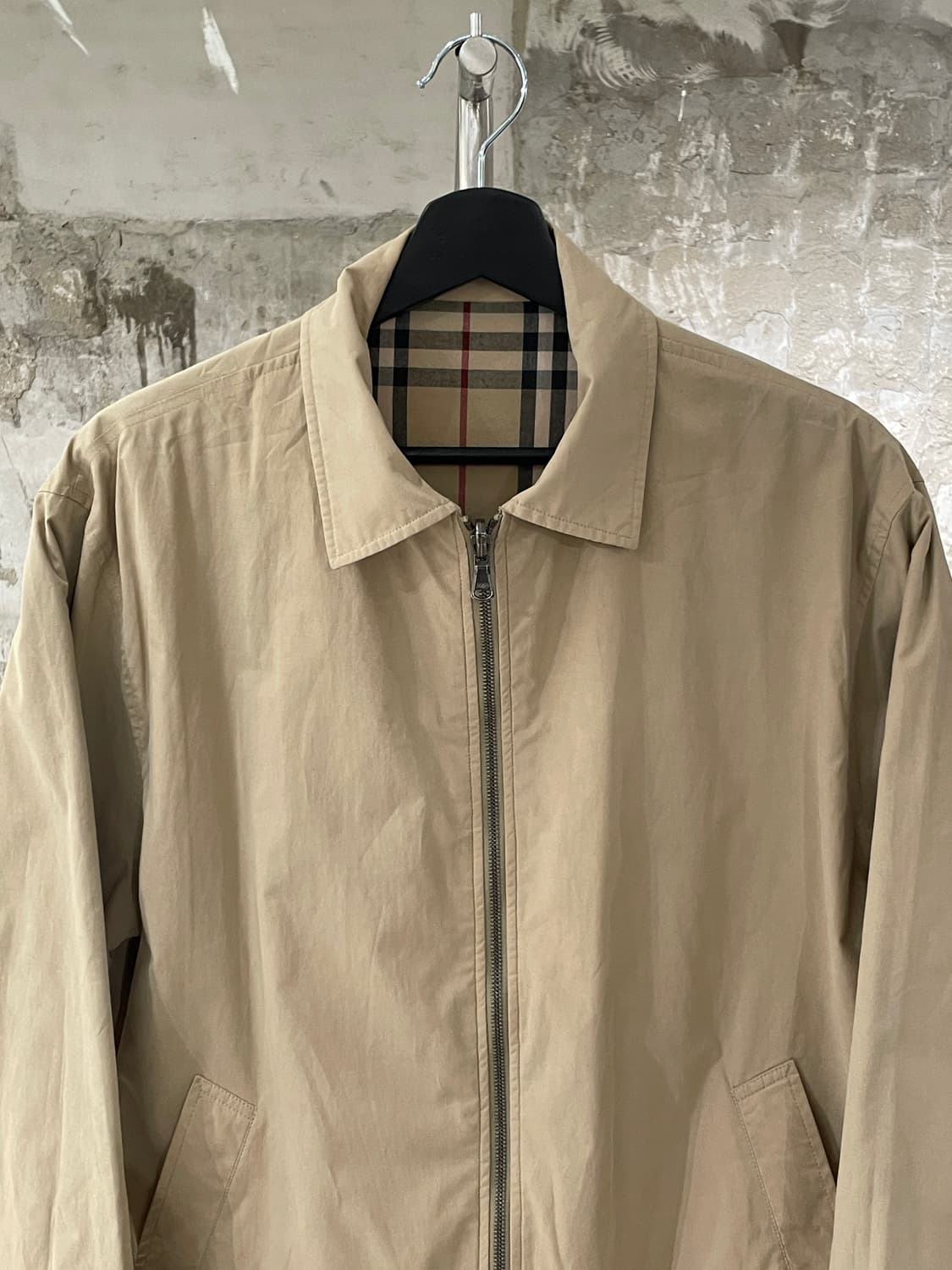 버버리 베이지 노바체크 리버시블 블루종 자켓 상품이미지6