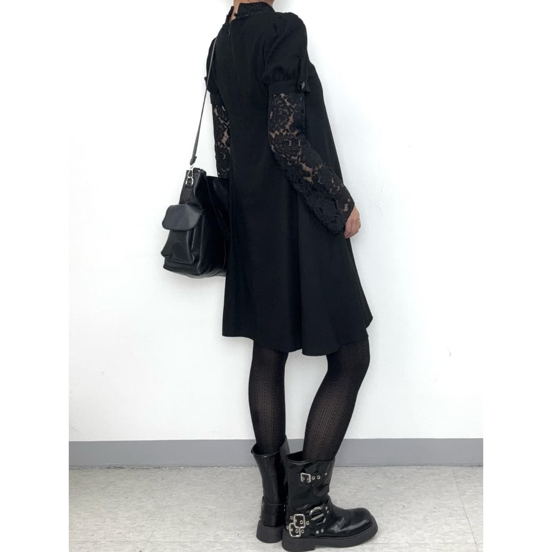 빈티지 블랙 울 원피스 상품이미지4