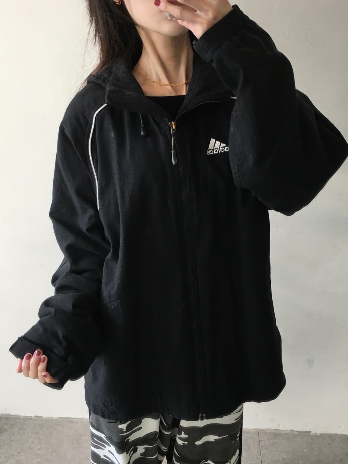 아디다스 배색라인 후드자켓 상품이미지1