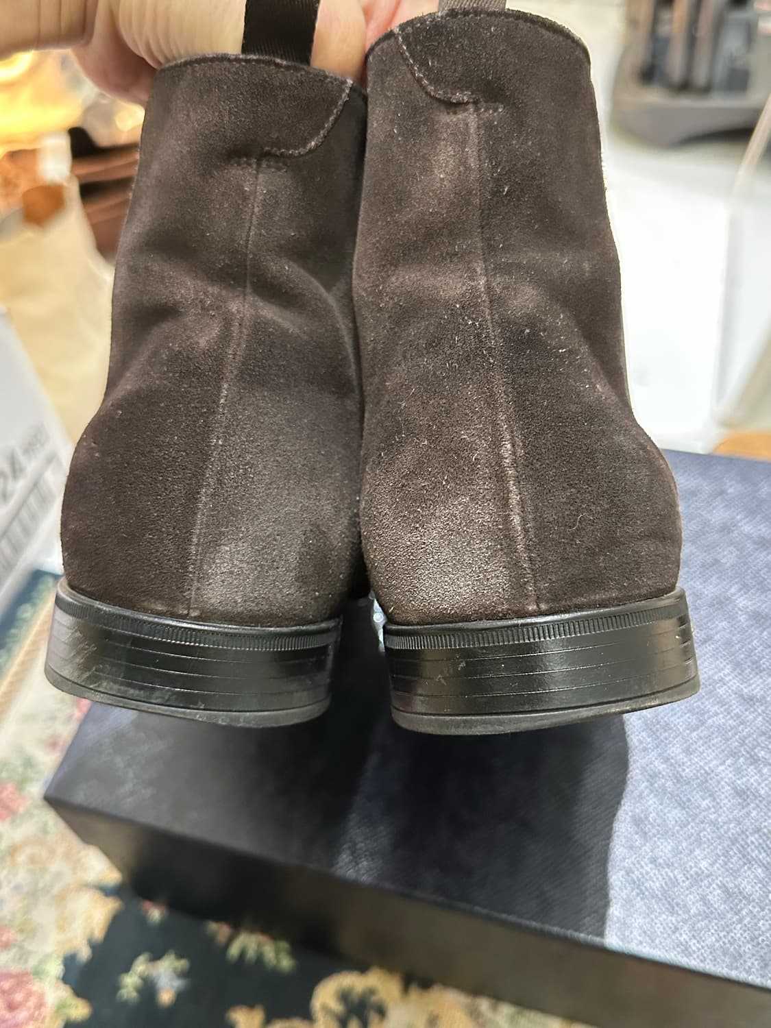 (Uk7, 260~265) 프라다 브라운 스웨이드 첼시부츠 상품이미지4