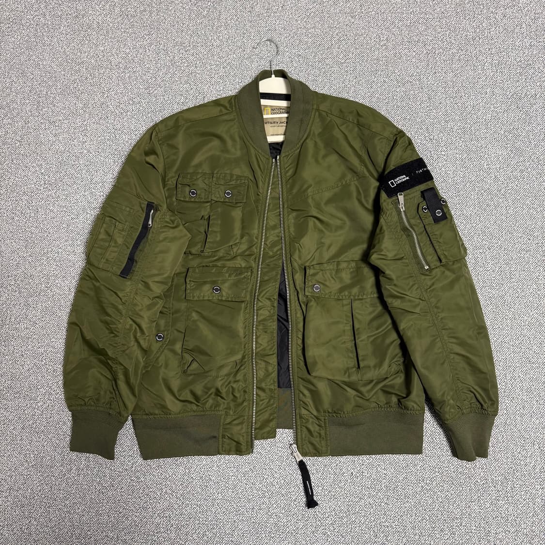 내셔널지오그래픽 유틸리티 자켓 카키 XL 항공 점퍼 상품이미지1
