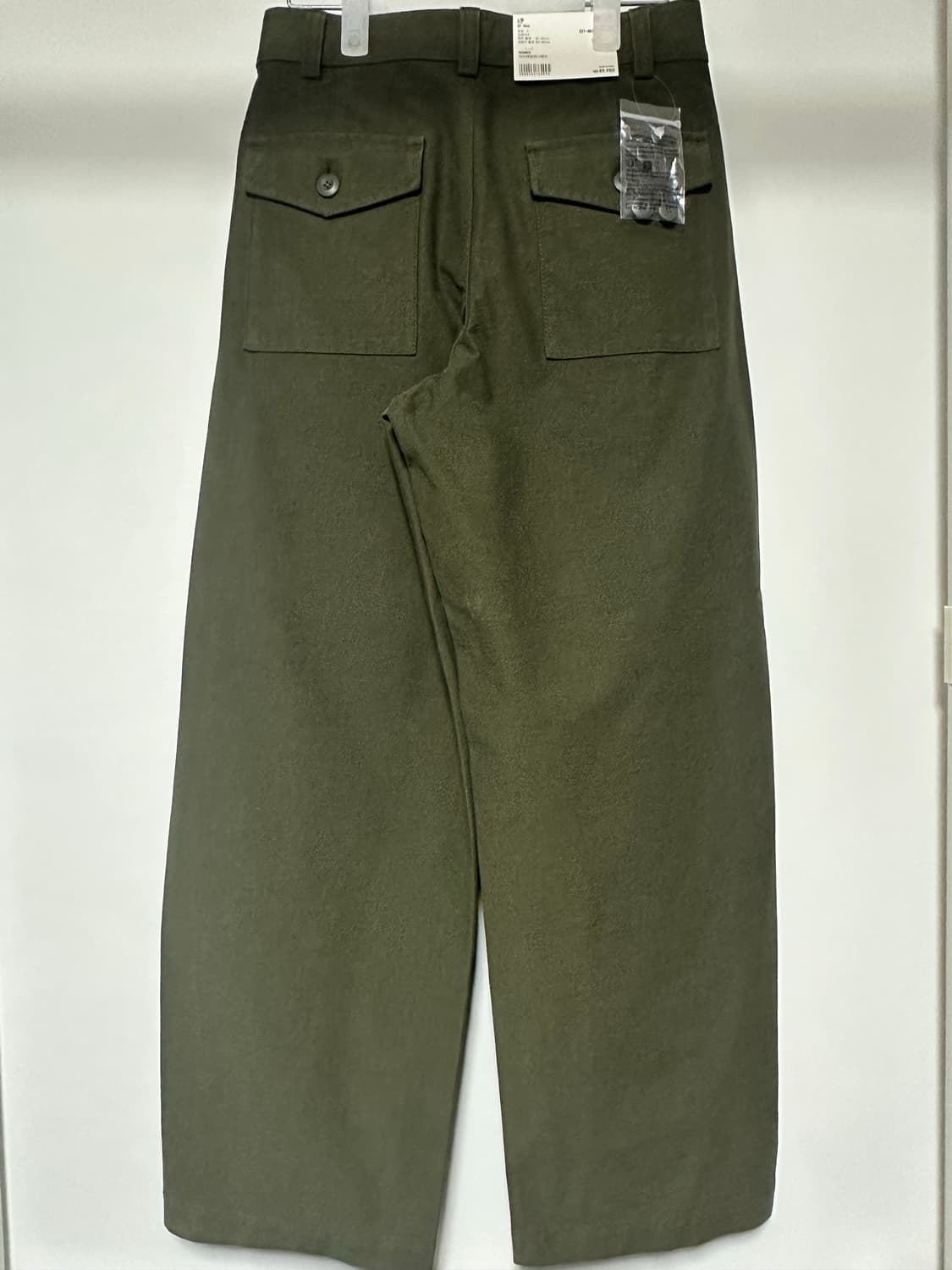 새상품) 유니클로 저지배럴레그팬츠 올리브 S 상품이미지3