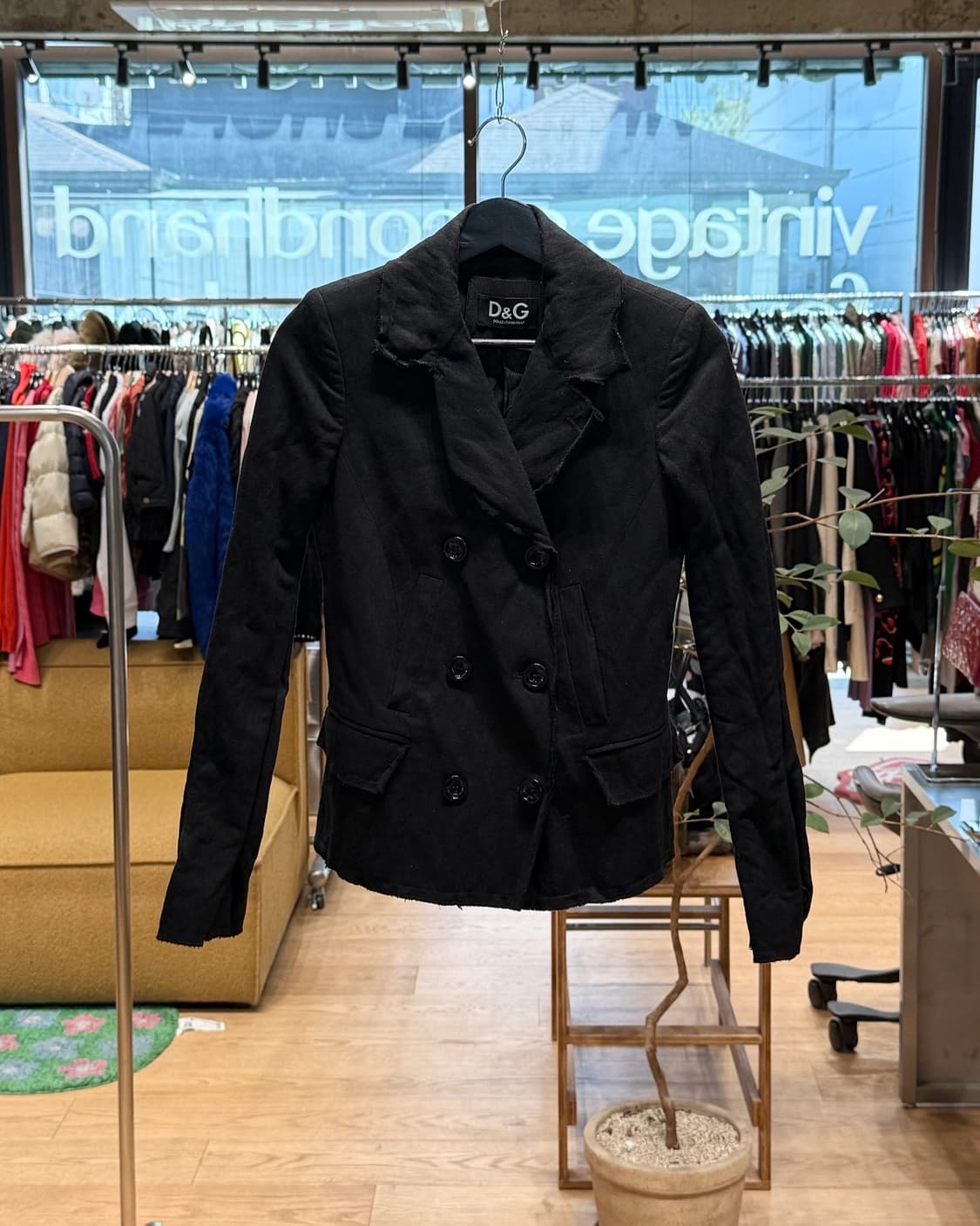 돌체앤가바나 블랙 더블 브레스티드 재킷 상품이미지1