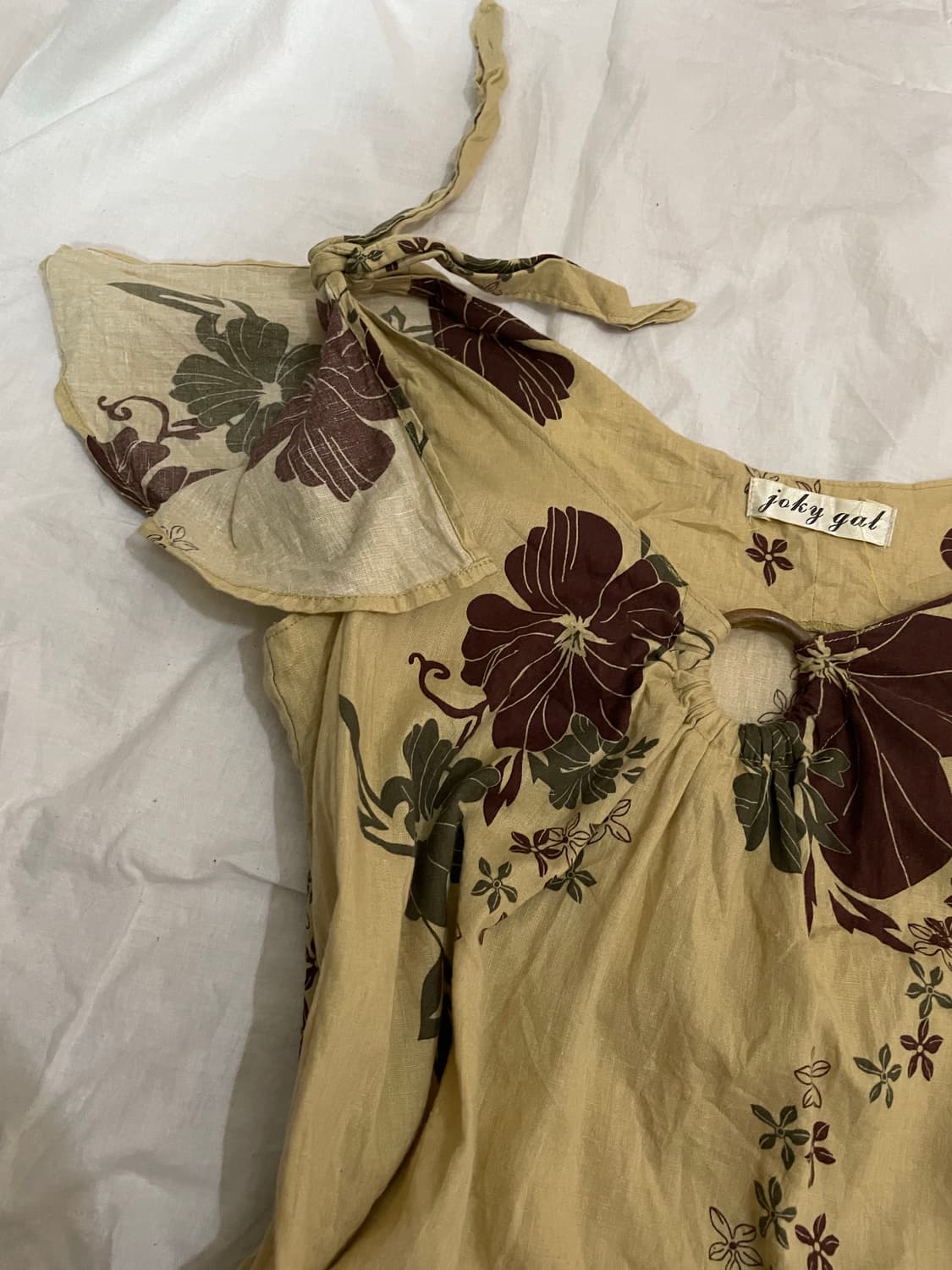 보헤미안 링 디테일 플라워 블라우스 상품이미지3