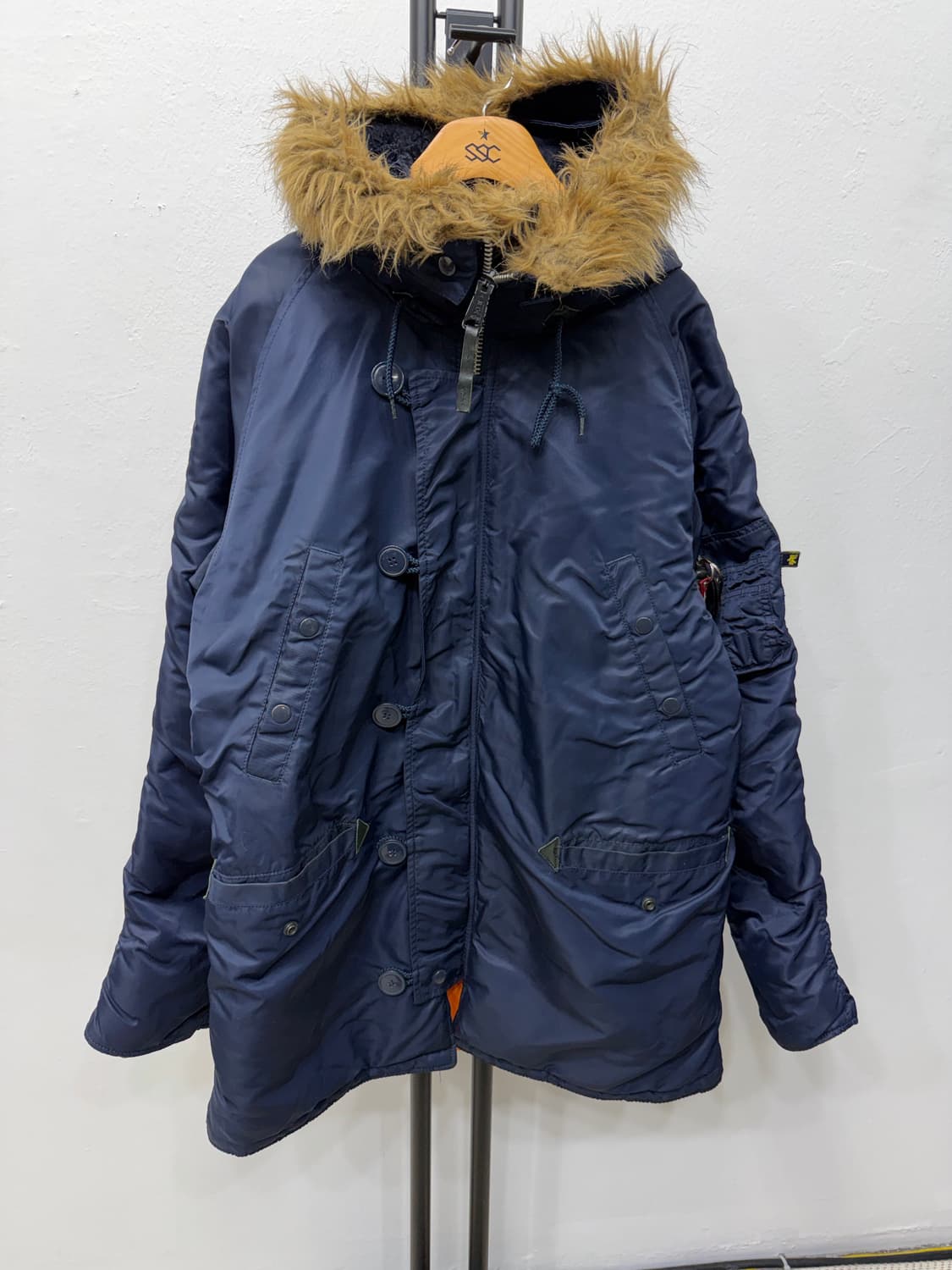 정품) 알파인더스트리 N3B 네이비 패딩 L 상품이미지1