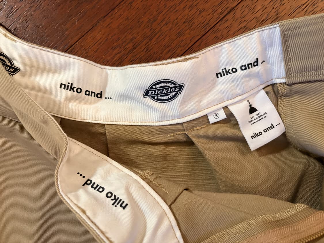 디키즈 x niko and 코튼 베이지 롱 스커트 상품이미지7