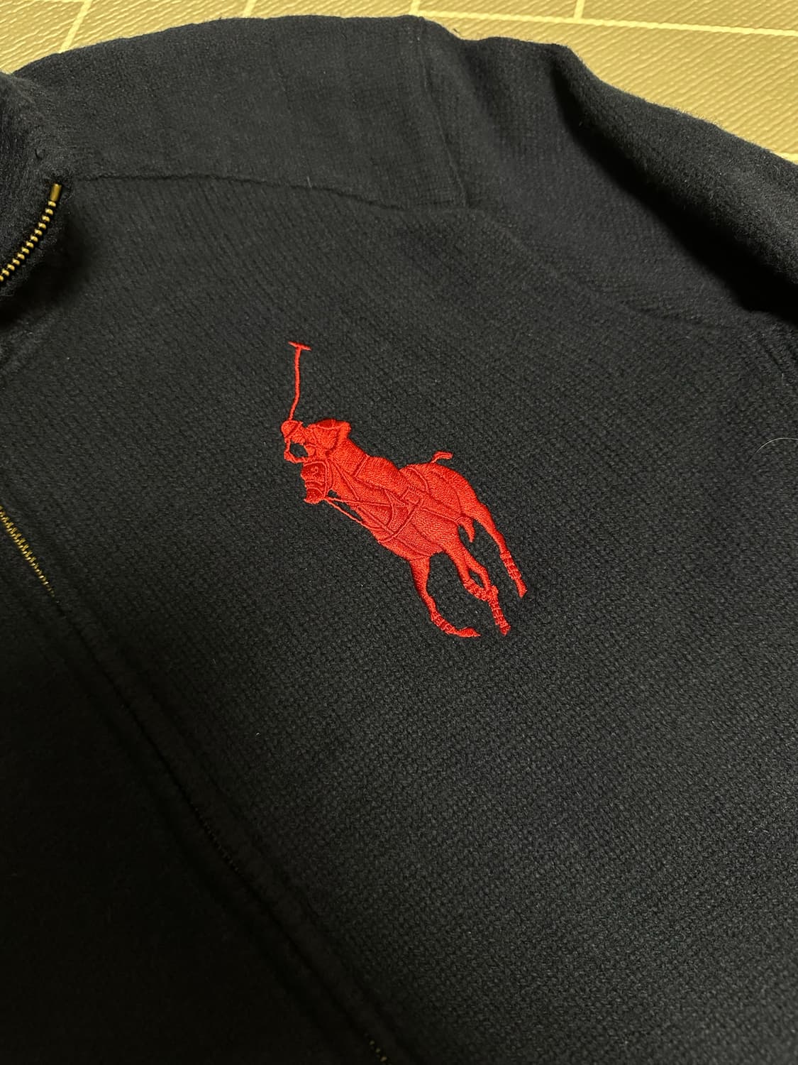 폴로 빅포니 니트집업 네이비 상품이미지3