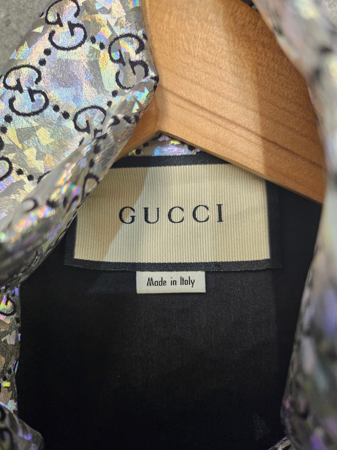 GUCCI 구찌 라미네이트 스파클링GG 남성져지 자켓 XS 상품이미지5