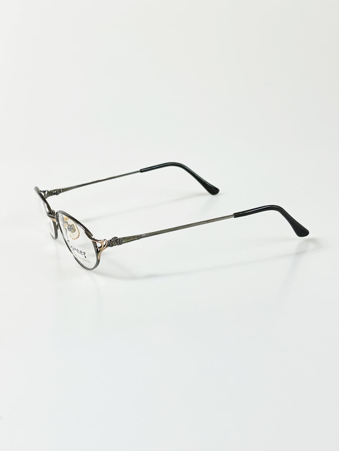 90s CAREER 건메탈 슬림 오벌 프레임 빈티지 안경 상품이미지3