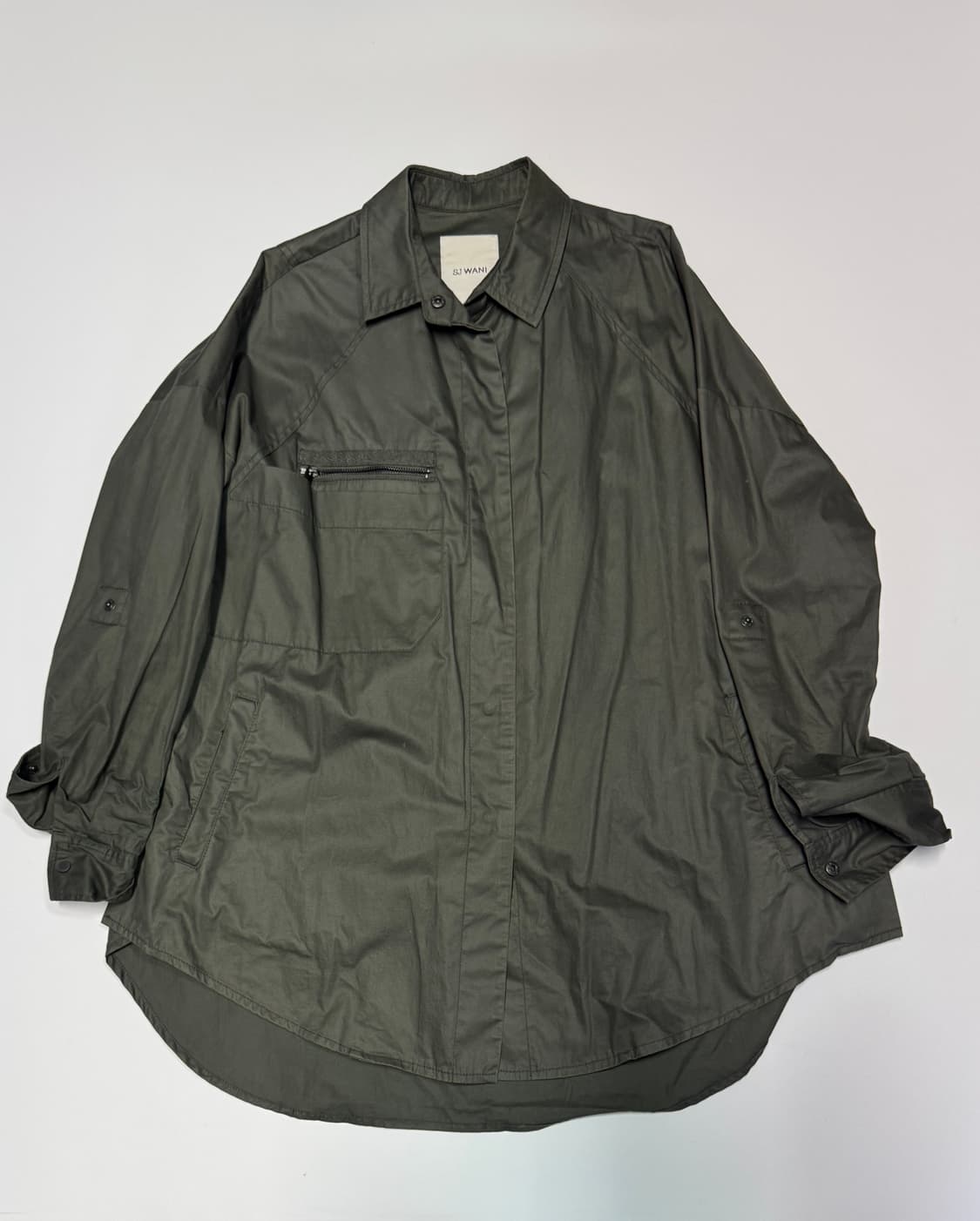 여성 손정완 SJWANI 뒷 프린팅 카키 셔츠 자켓 66 상품이미지2