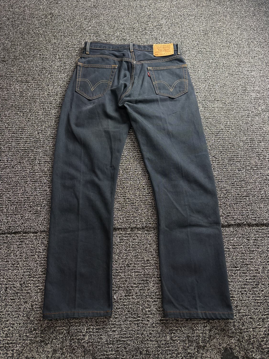 리바이스 505 레귤러핏 블랙 데님 팬츠 3157 상품이미지4