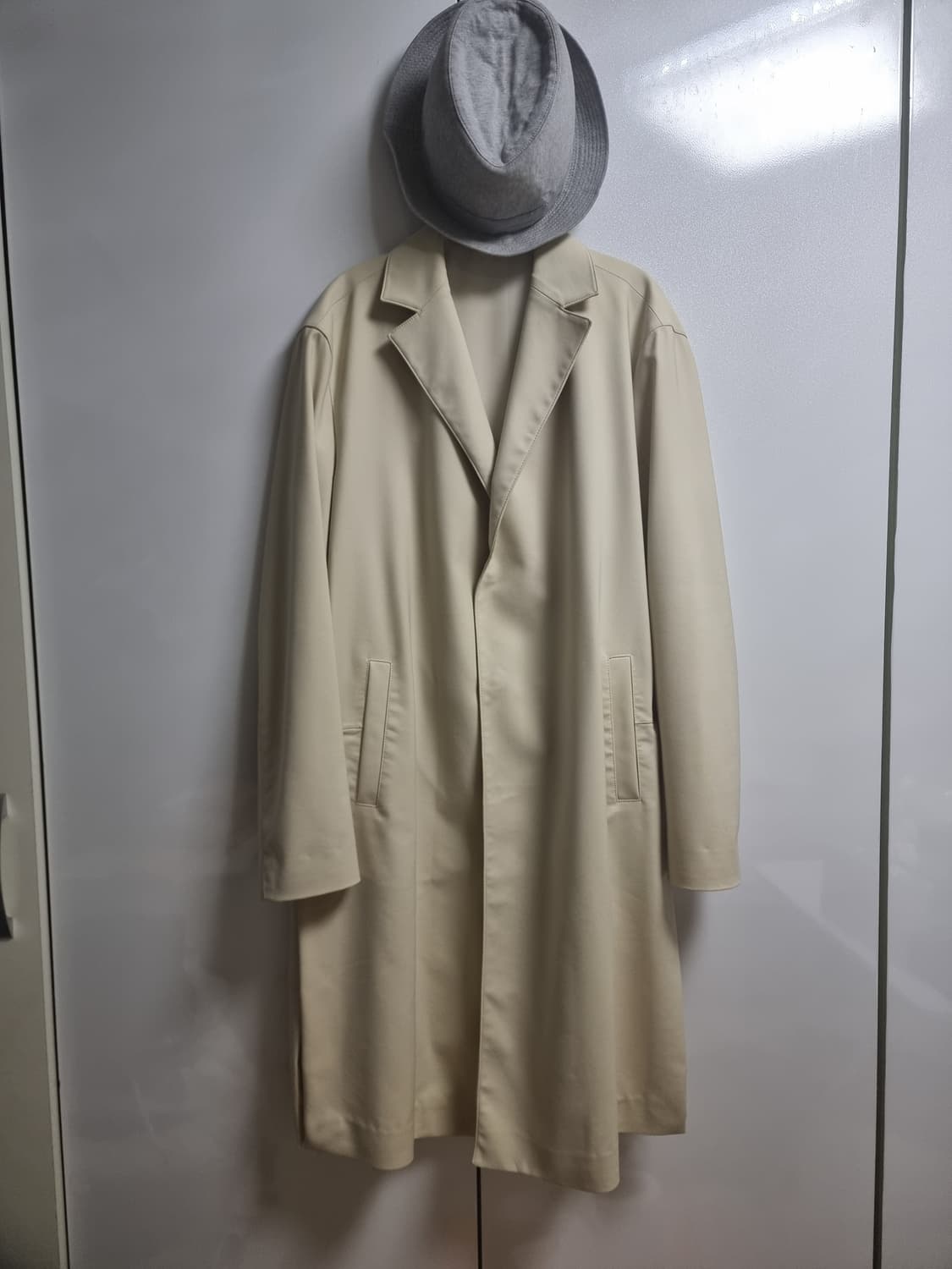 시스템옴므 아이보리 싱글코트 트렌치코트 상품이미지4