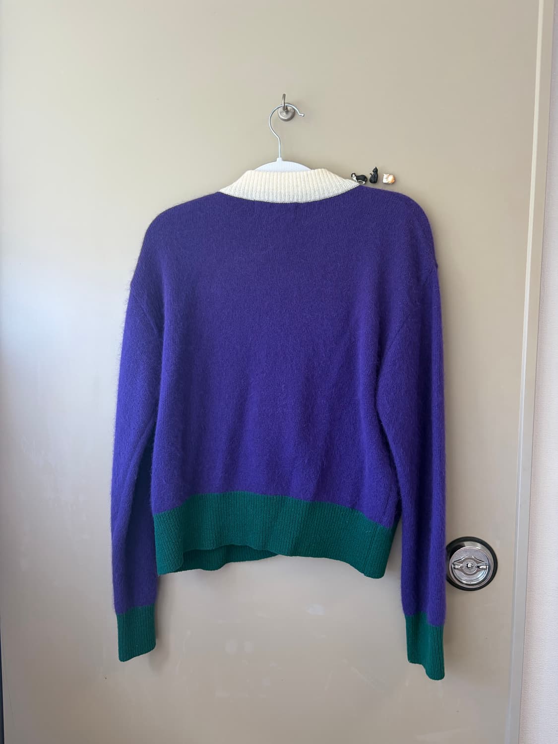 ROCKET X LUNCH 앙고라 배색 가디건 상품이미지4