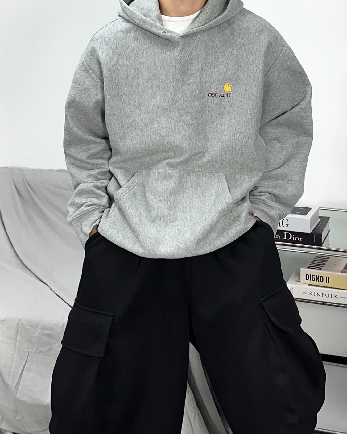 칼하트 wip 그레이 후드티 XL 상품이미지1