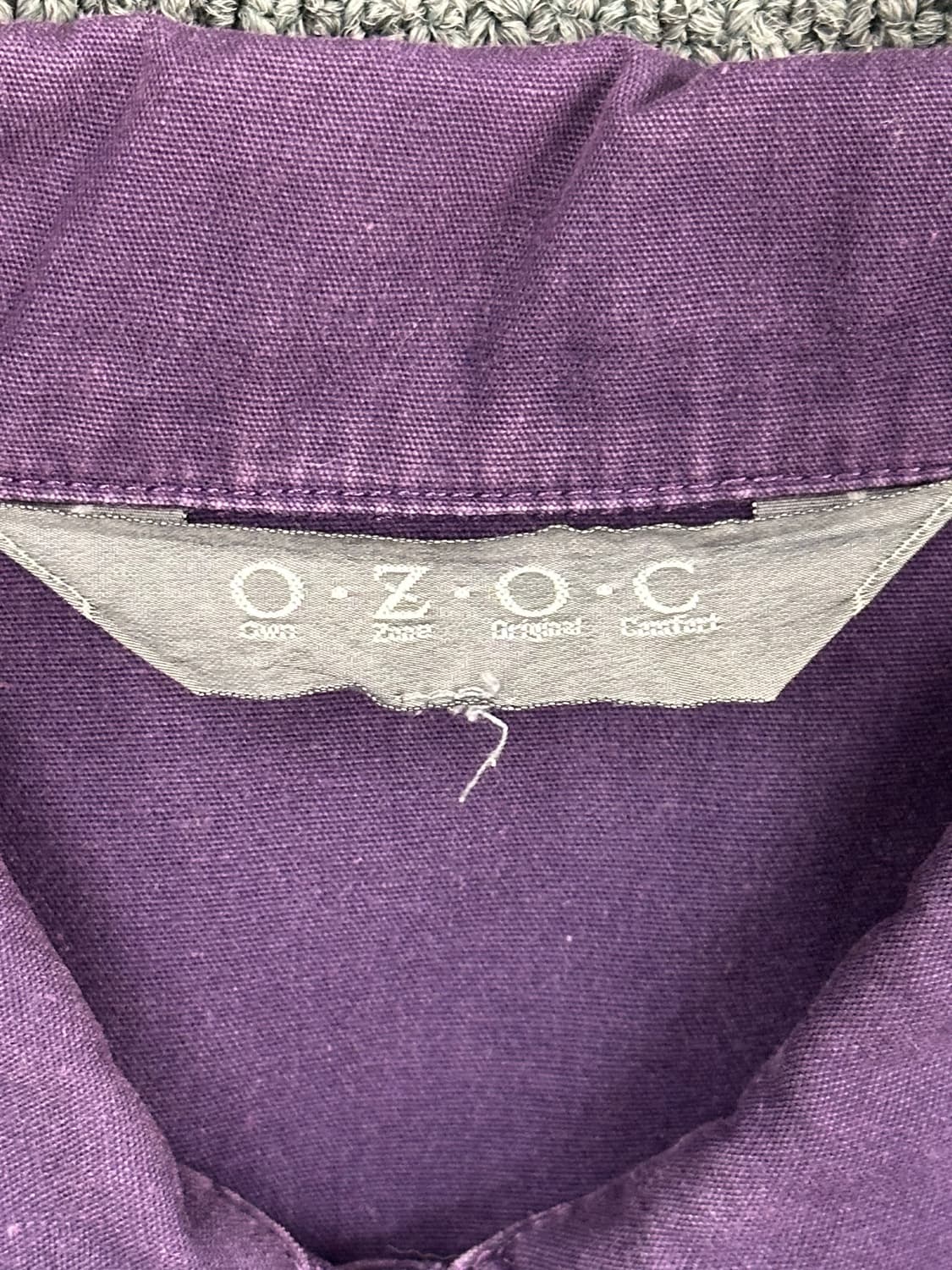 OS)OZOC 빈티지 여성 퍼플 셔츠 자켓 상품이미지3